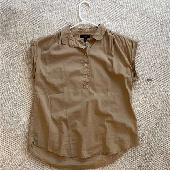 J crew half button down Peter Pan collar shirt - Picture 1 of 3